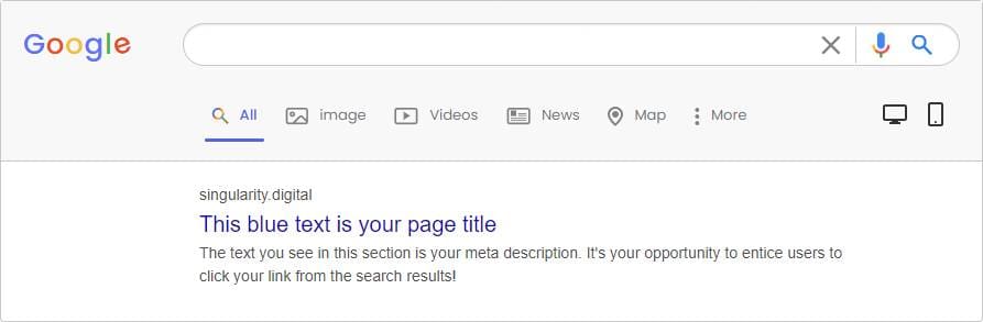 Screenshot of a Google meta description