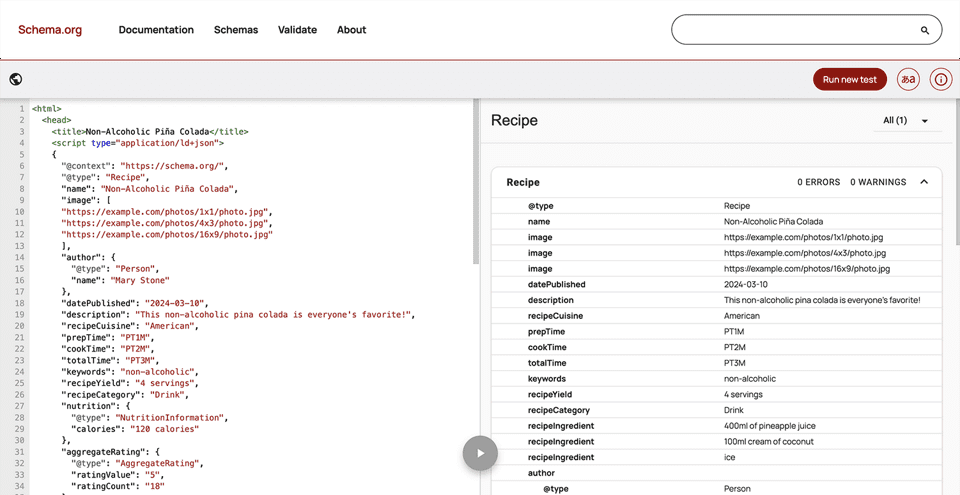 schema markeup validator
